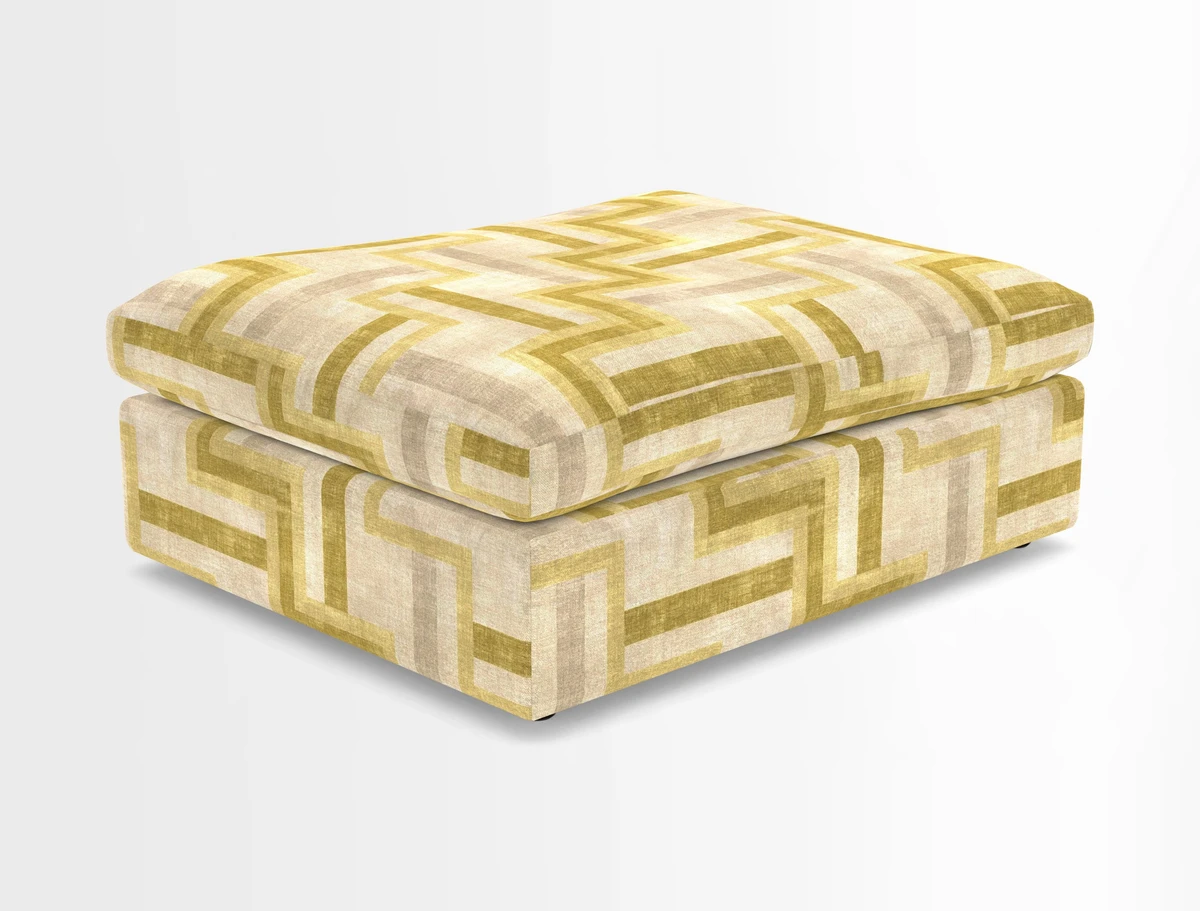 Big Softie Footstool in Two Tone Plain Biscuit