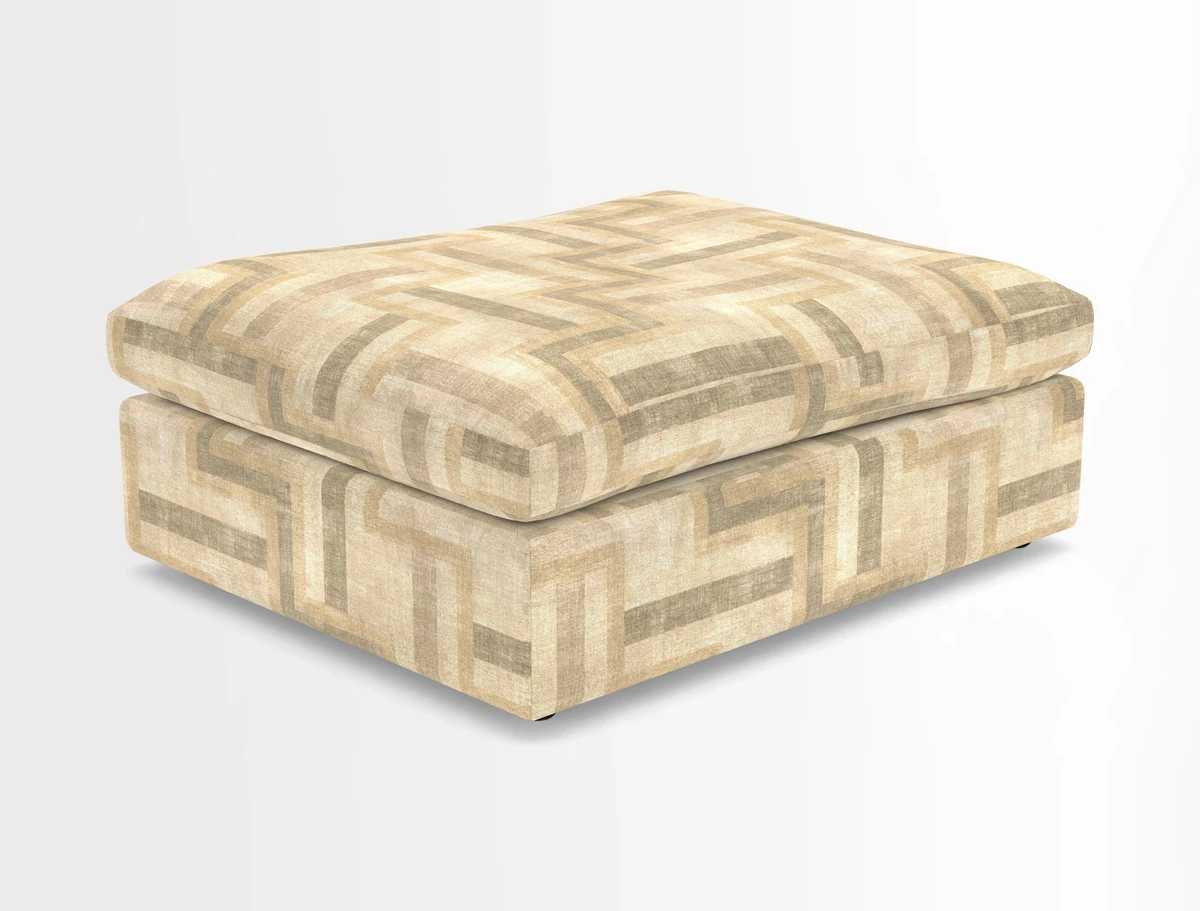 Big Softie Footstool in Two Tone Plain Biscuit