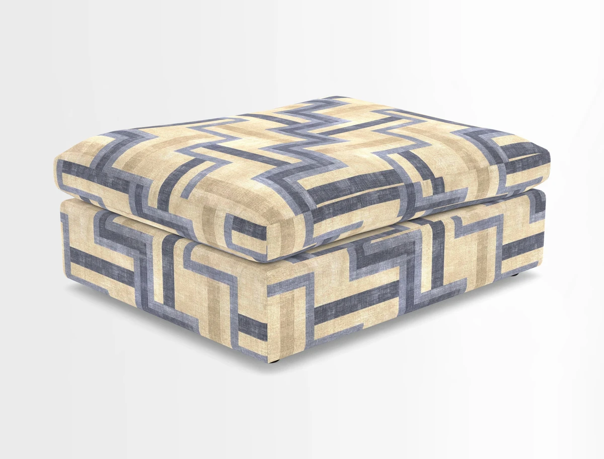 Big Softie Footstool in Two Tone Plain Biscuit