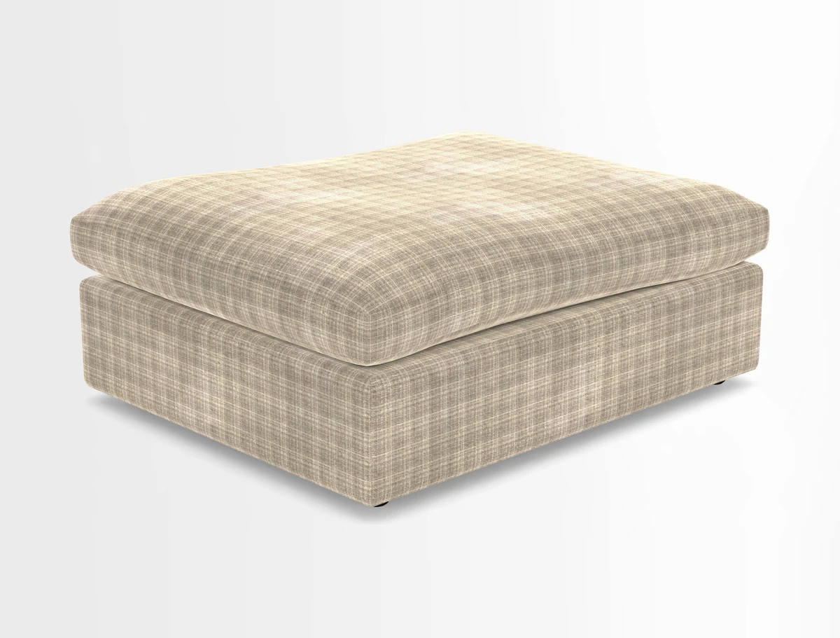 Big Softie Footstool in Two Tone Plain Biscuit