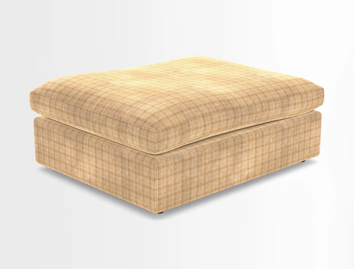 Big Softie Footstool in Two Tone Plain Biscuit