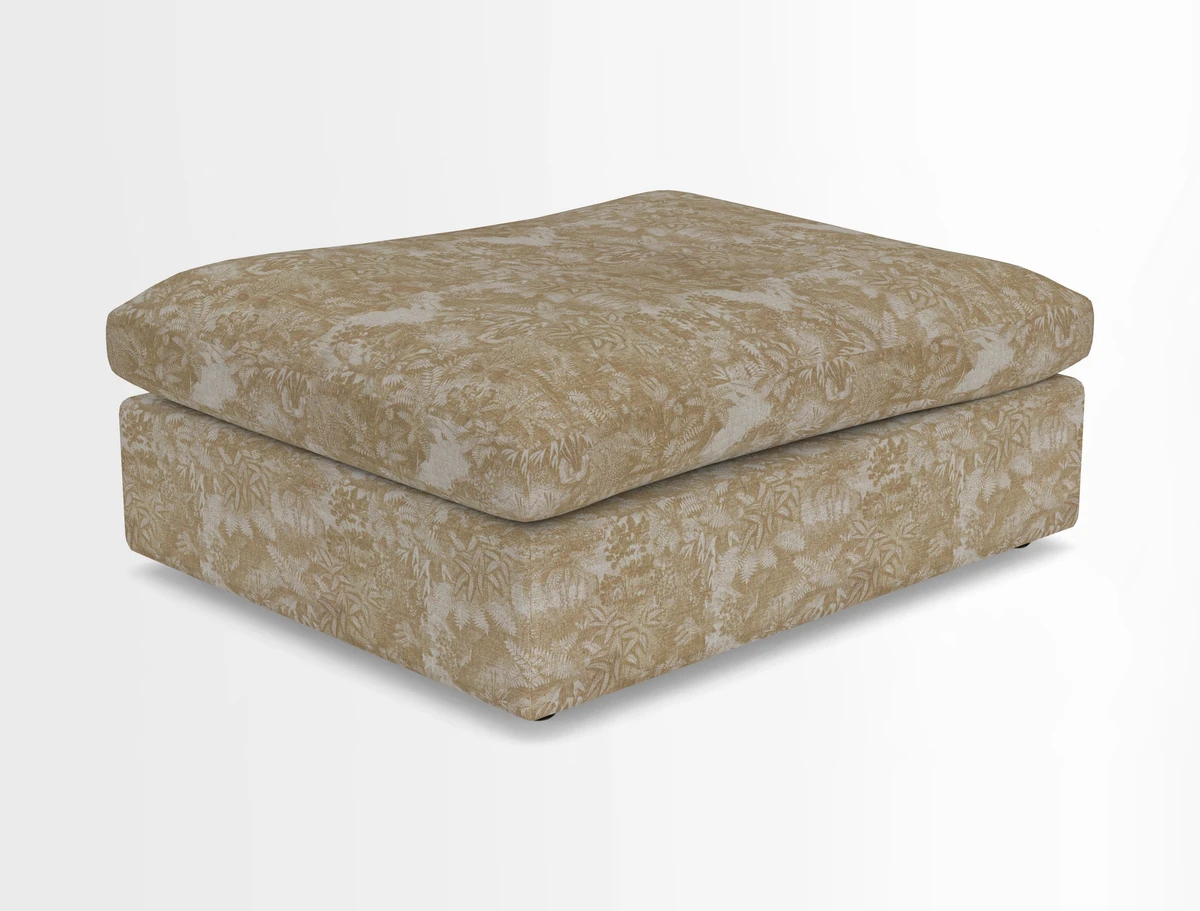 Big Softie Footstool in Two Tone Plain Biscuit