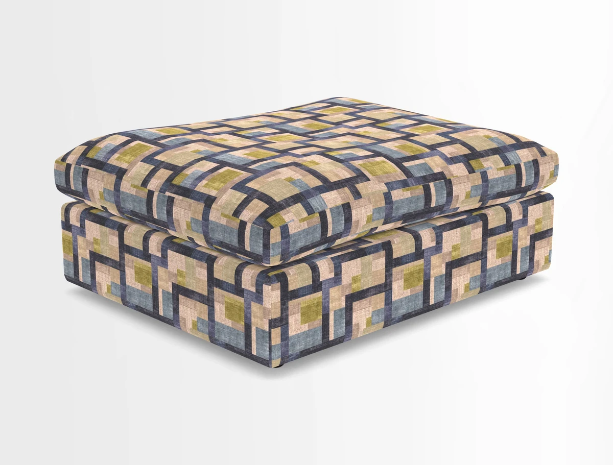 Big Softie Footstool in Two Tone Plain Biscuit
