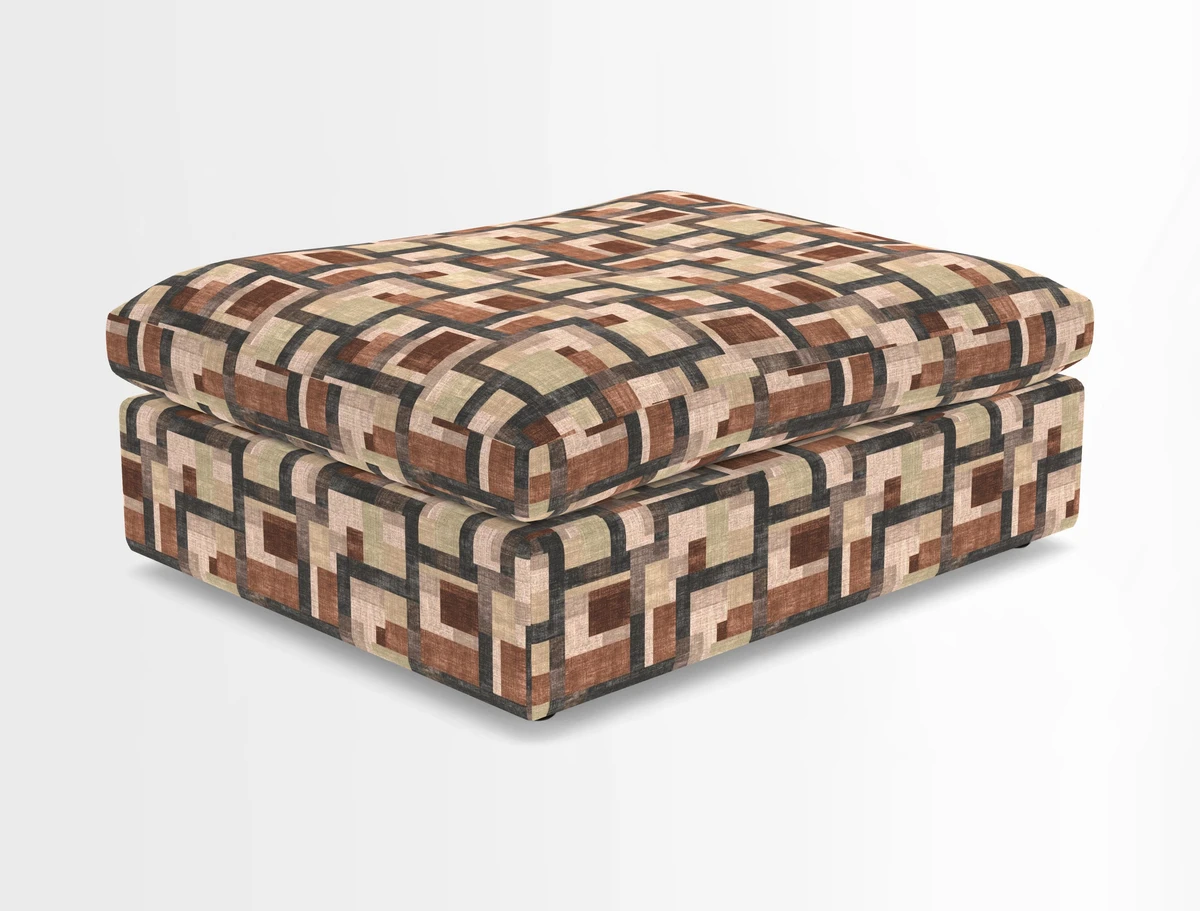 Big Softie Footstool in Two Tone Plain Biscuit