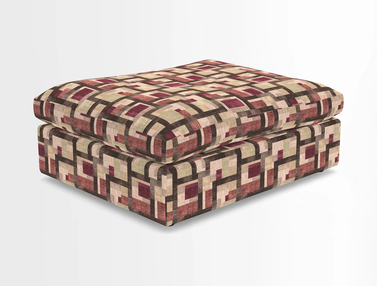 Big Softie Footstool in Two Tone Plain Biscuit