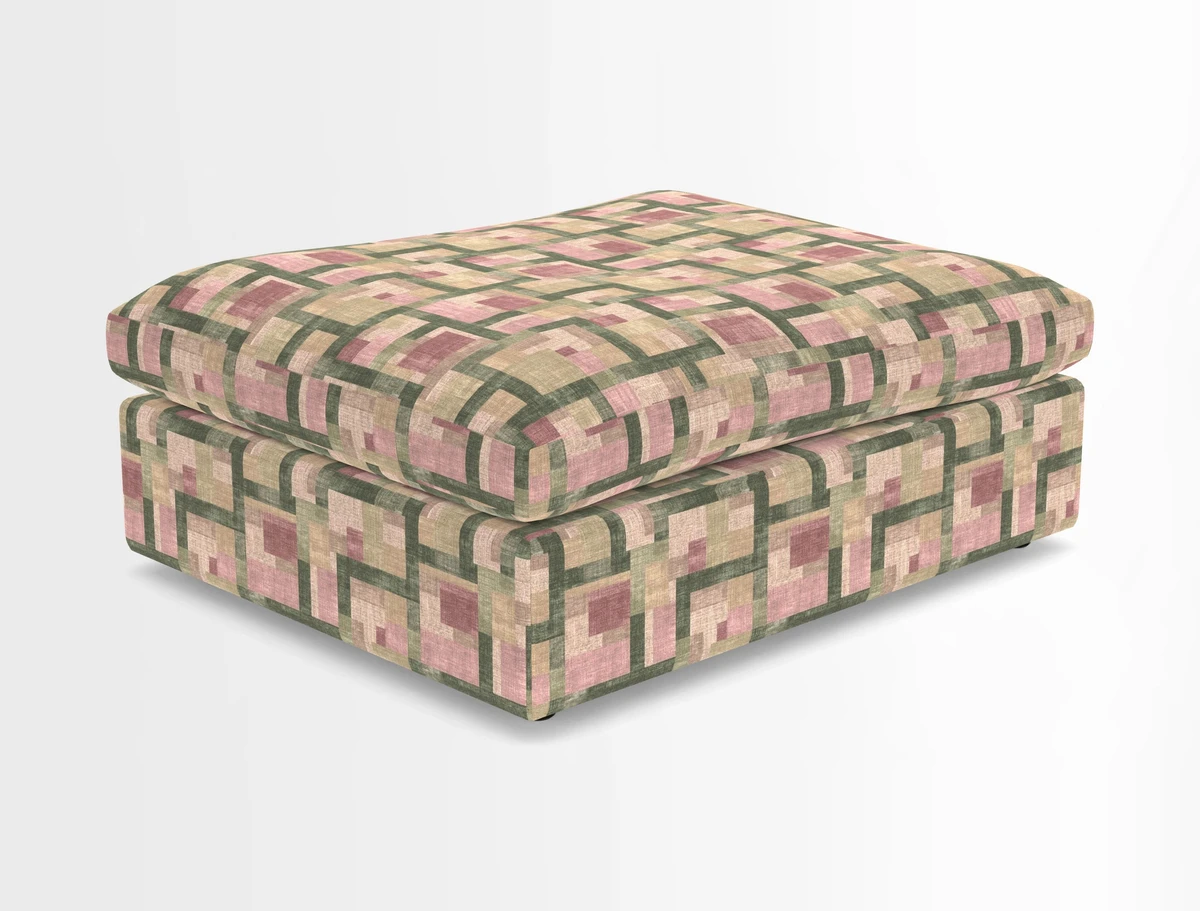 Big Softie Footstool in Two Tone Plain Biscuit
