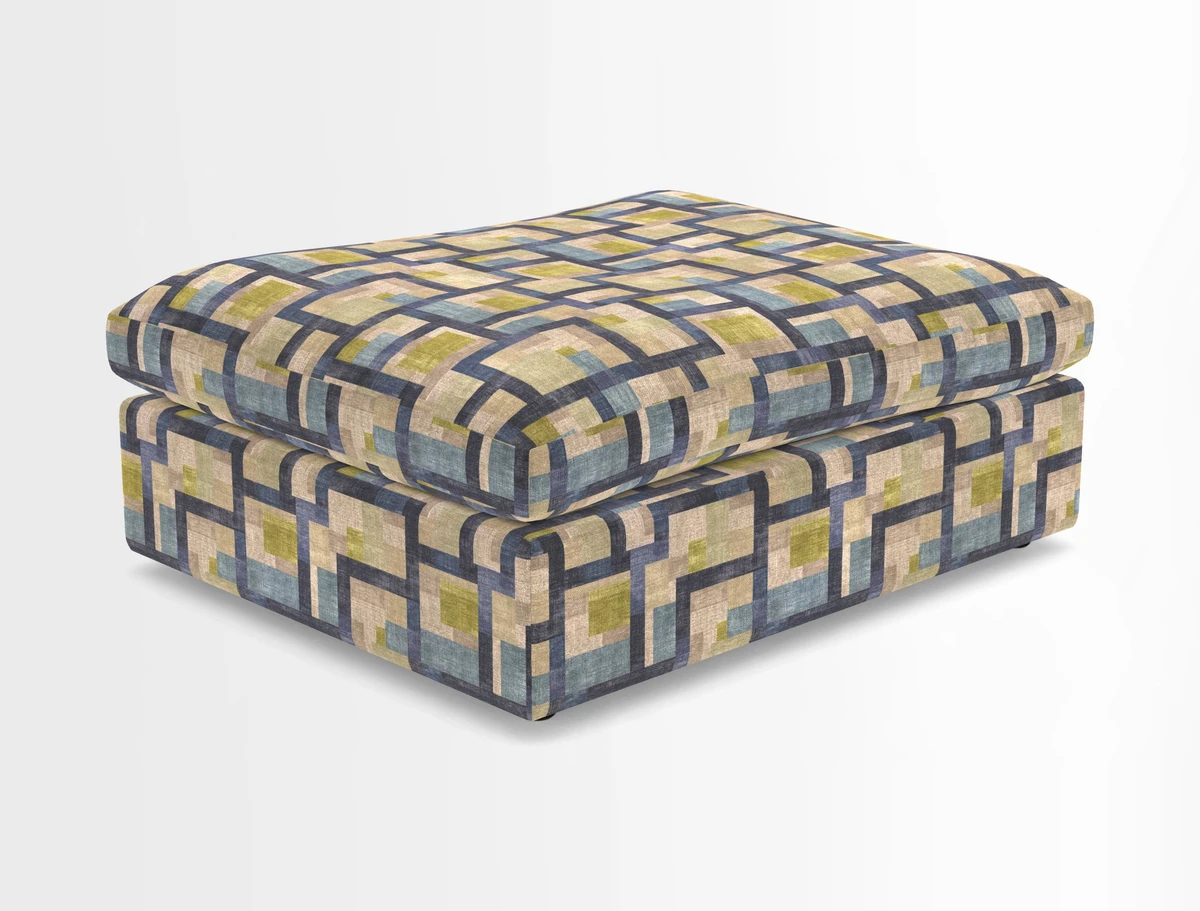 Big Softie Footstool in Two Tone Plain Biscuit