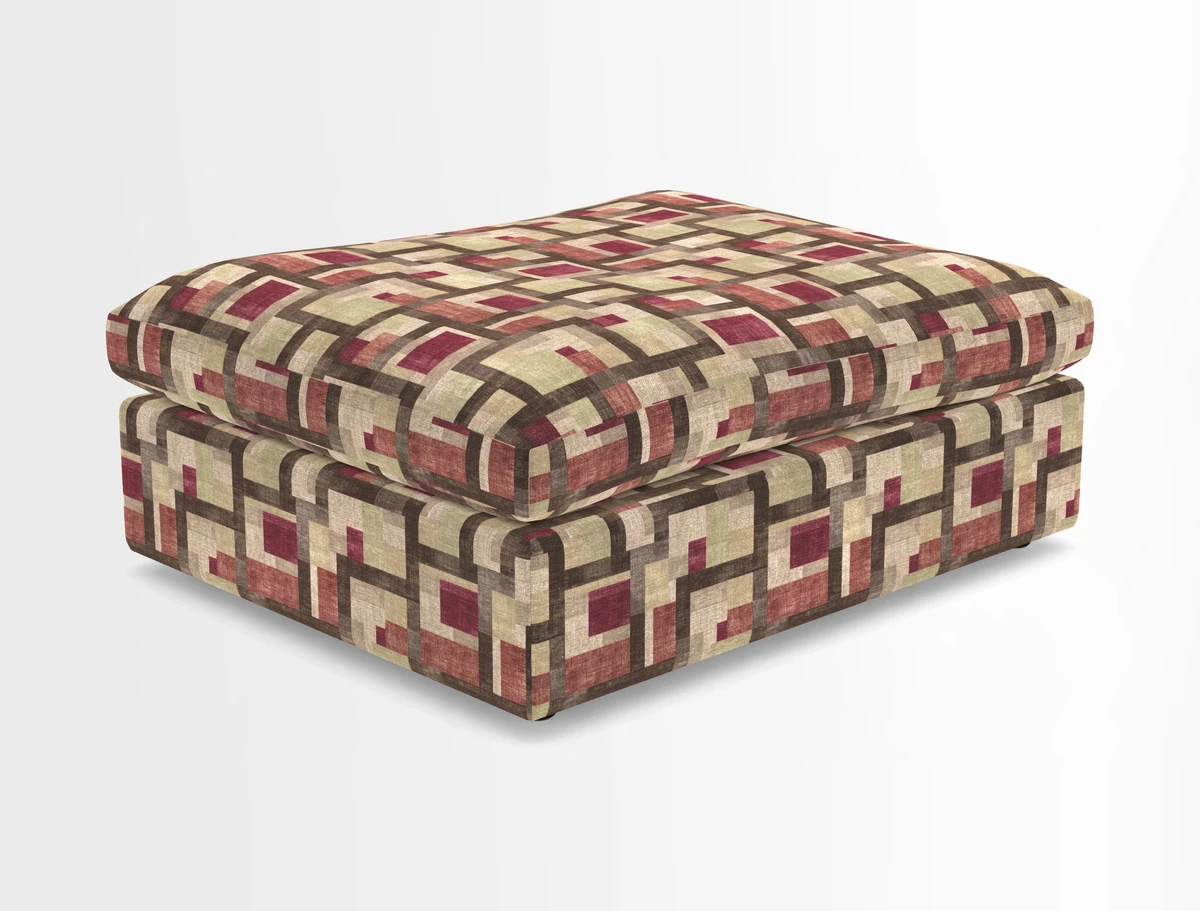 Big Softie Footstool in Two Tone Plain Biscuit