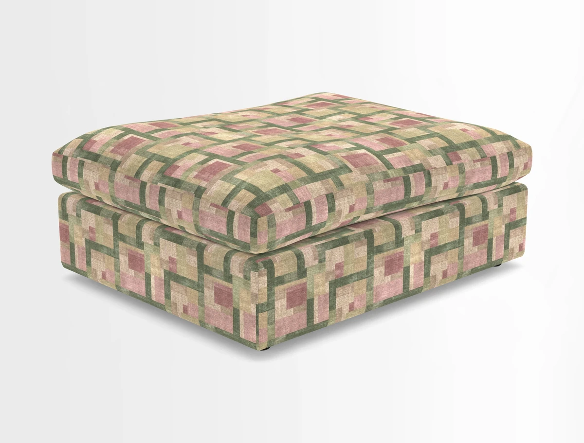 Big Softie Footstool in Two Tone Plain Biscuit