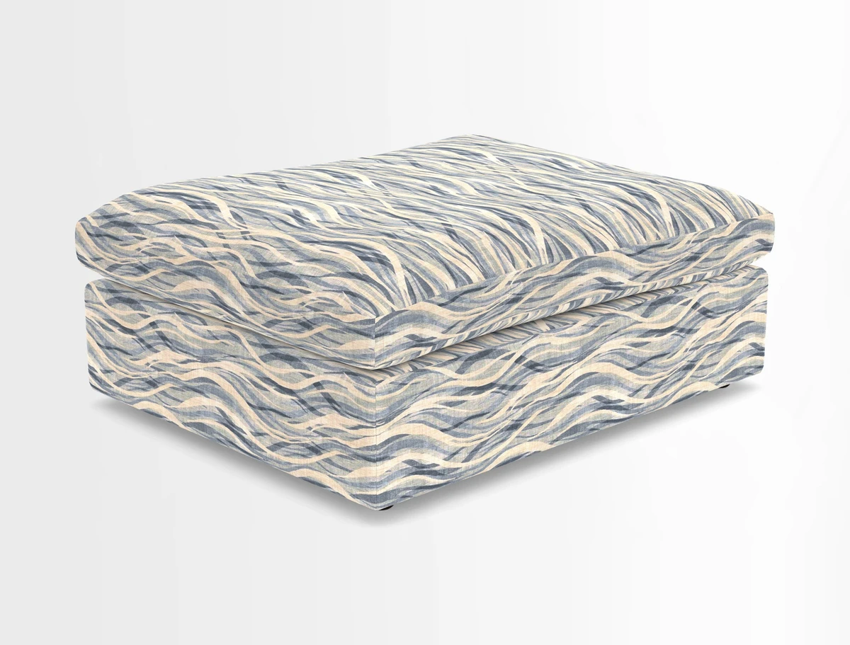Big Softie Footstool in Two Tone Plain Biscuit