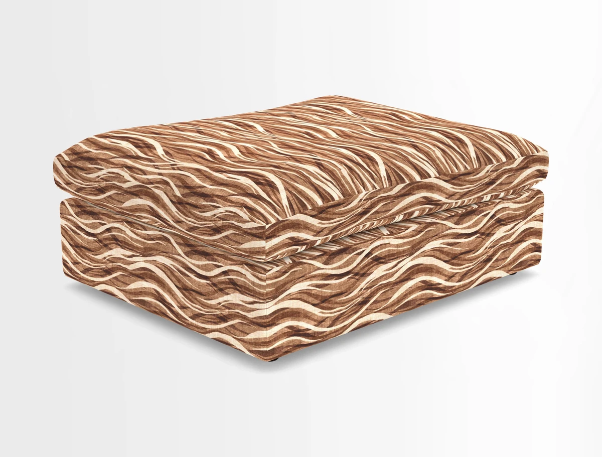 Big Softie Footstool in Two Tone Plain Biscuit