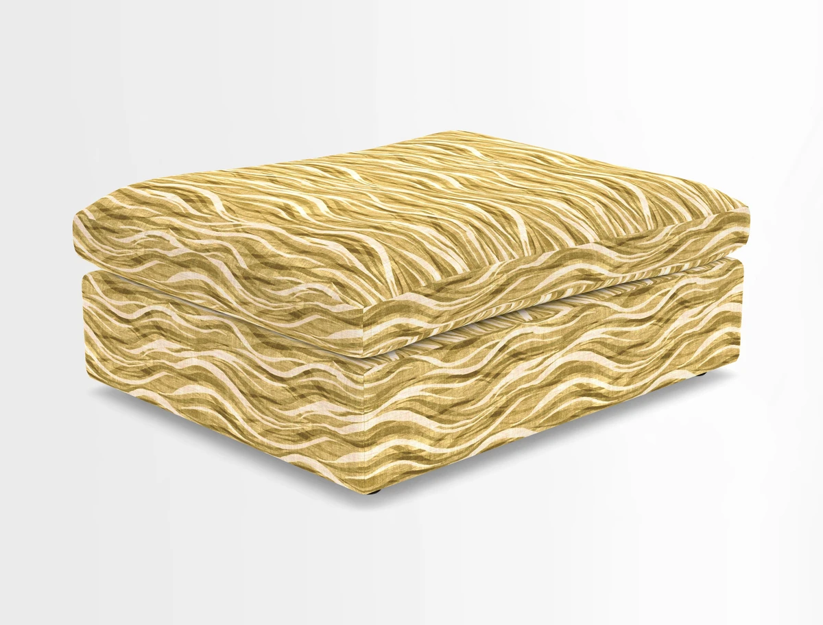 Big Softie Footstool in Two Tone Plain Biscuit