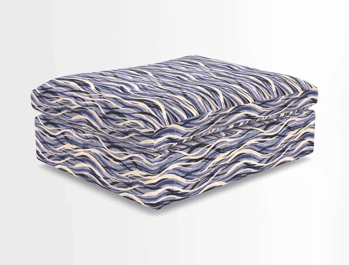 Big Softie Footstool in Two Tone Plain Biscuit