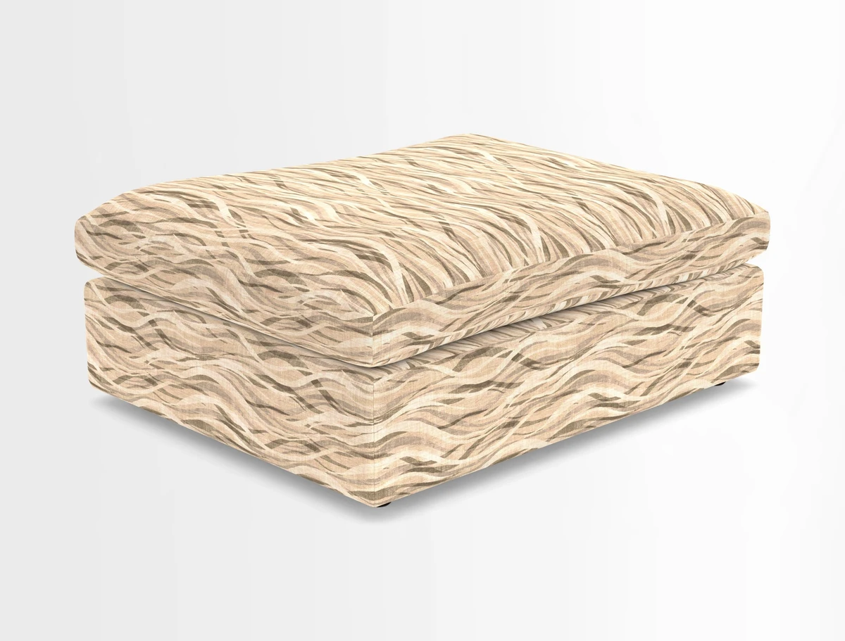 Big Softie Footstool in Two Tone Plain Biscuit