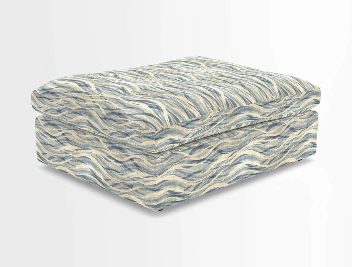 Big Softie Footstool in Two Tone Plain Biscuit