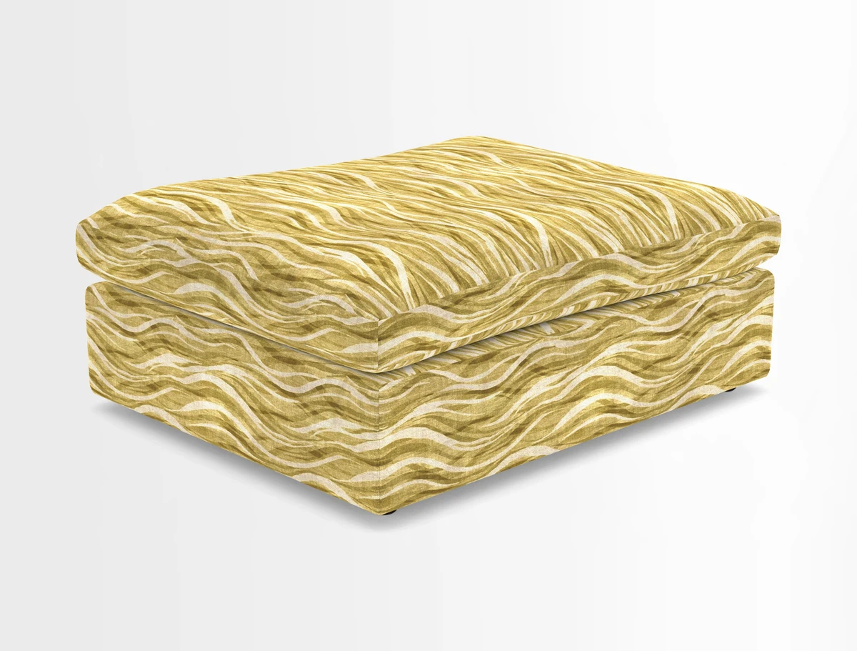 Big Softie Footstool in Two Tone Plain Biscuit
