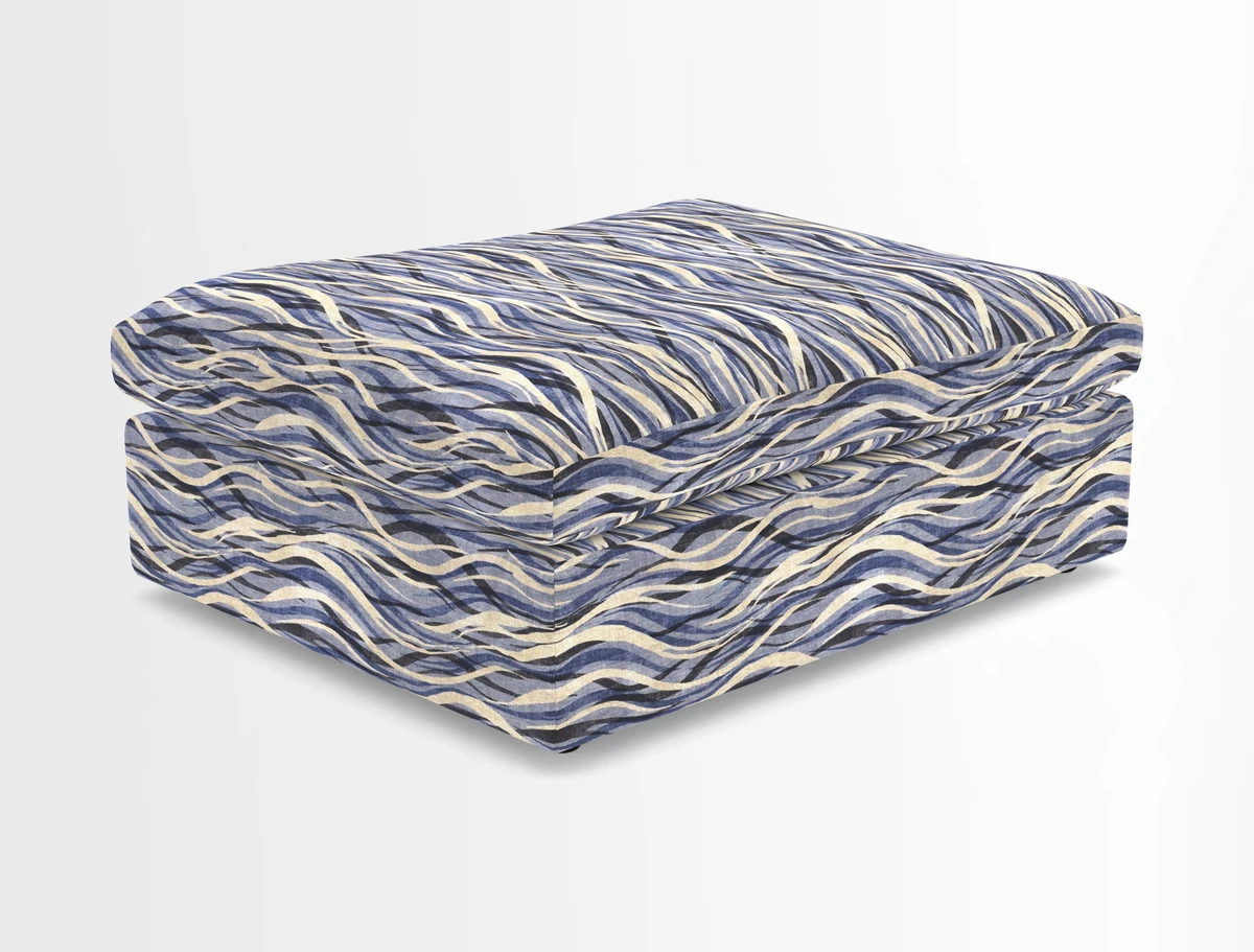 Big Softie Footstool in Two Tone Plain Biscuit