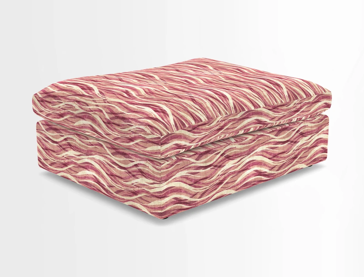 Big Softie Footstool in Two Tone Plain Biscuit