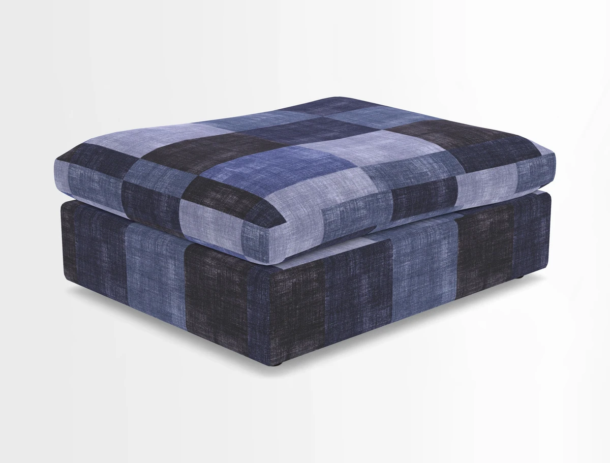 Big Softie Footstool in Two Tone Plain Biscuit