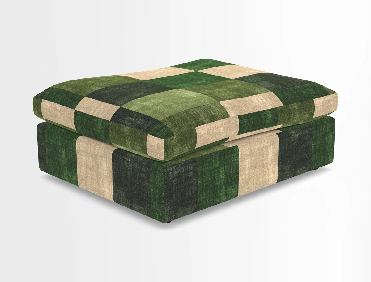Big Softie Footstool in Two Tone Plain Biscuit