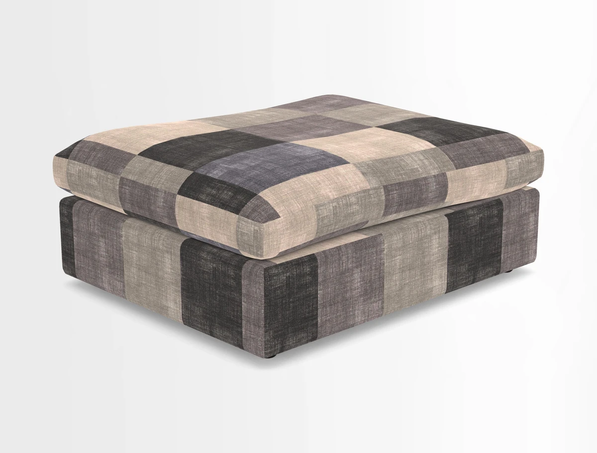Big Softie Footstool in Two Tone Plain Biscuit