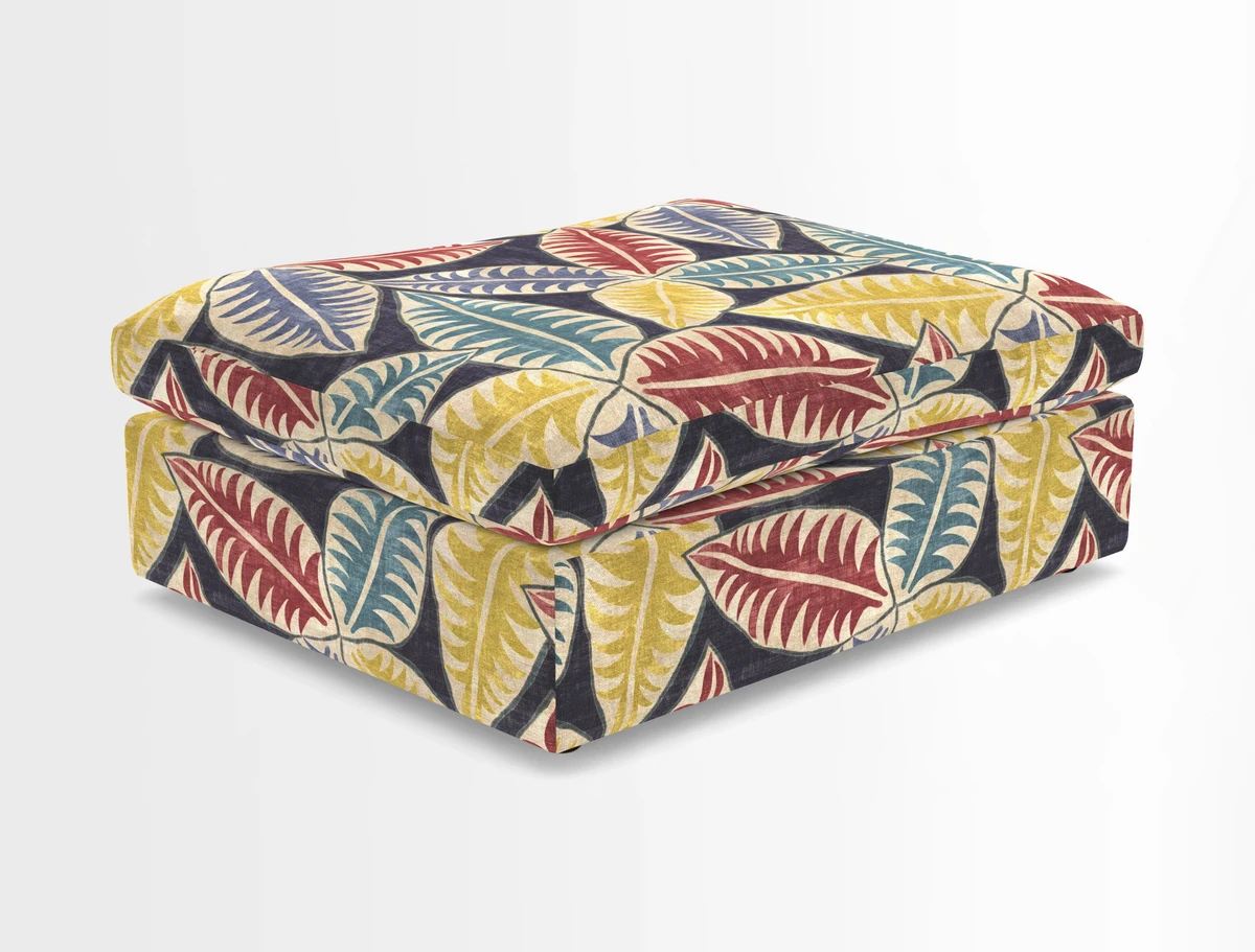 Big Softie Footstool in Two Tone Plain Biscuit