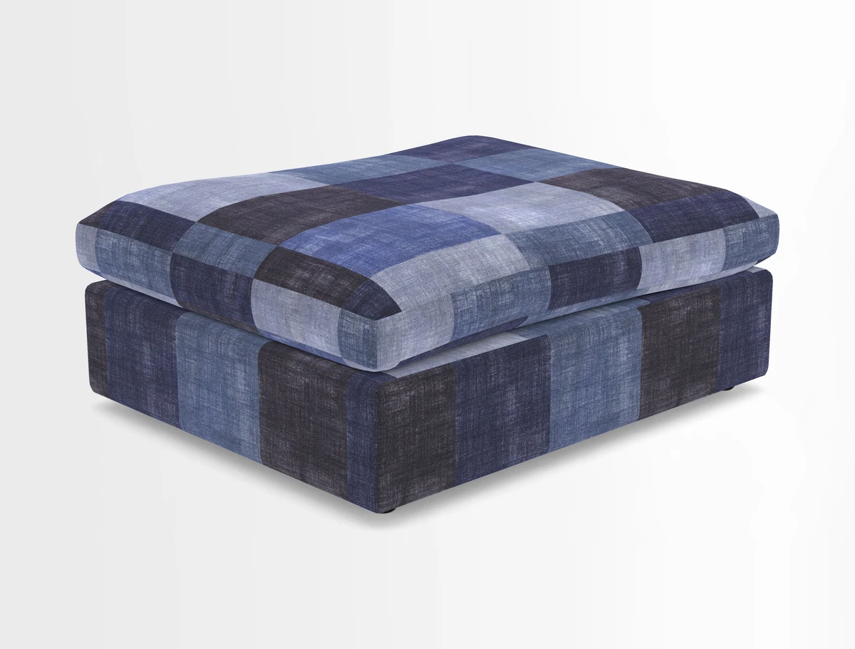 Big Softie Footstool in Two Tone Plain Biscuit