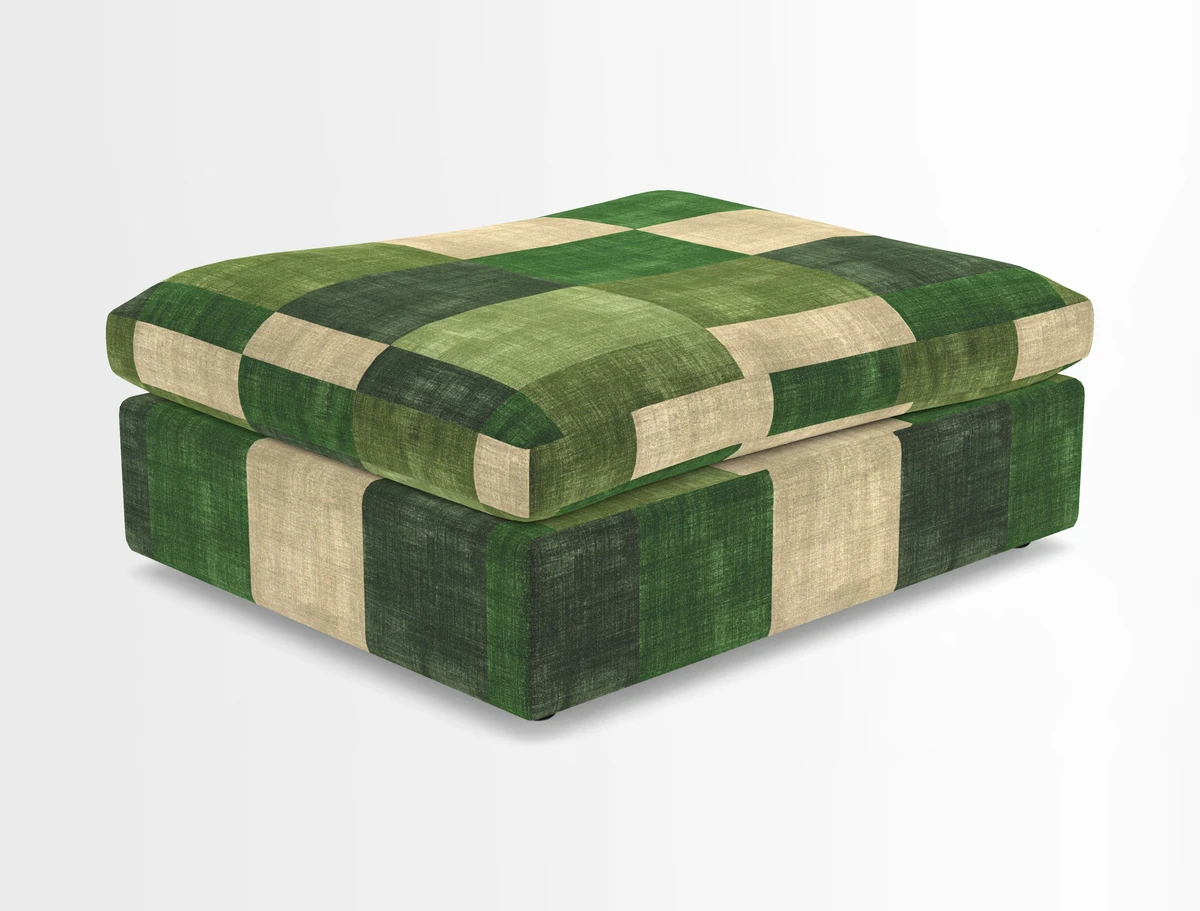 Big Softie Footstool in Two Tone Plain Biscuit