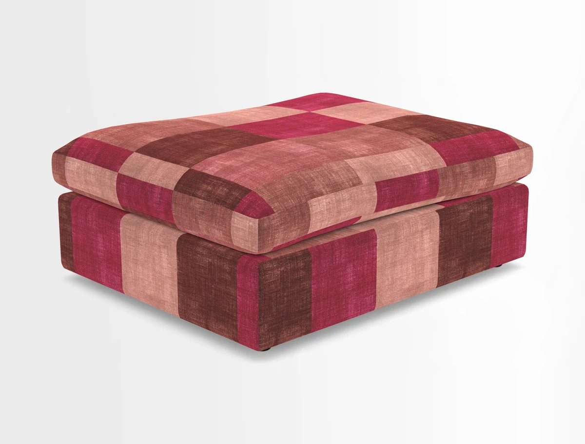 Big Softie Footstool in Two Tone Plain Biscuit