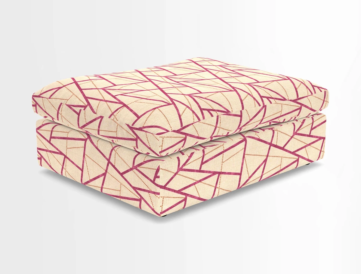 Big Softie Footstool in Two Tone Plain Biscuit