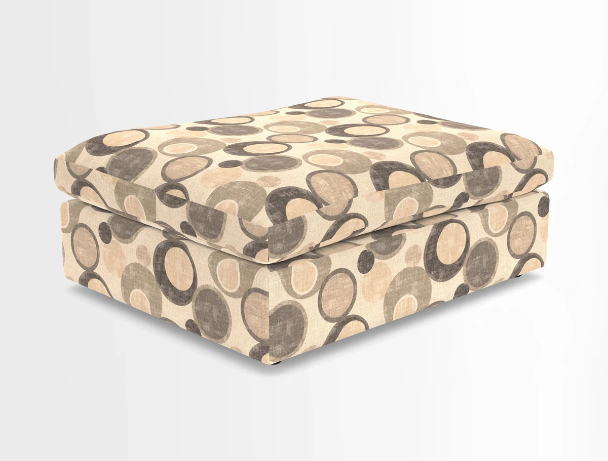 Big Softie Footstool in Two Tone Plain Biscuit