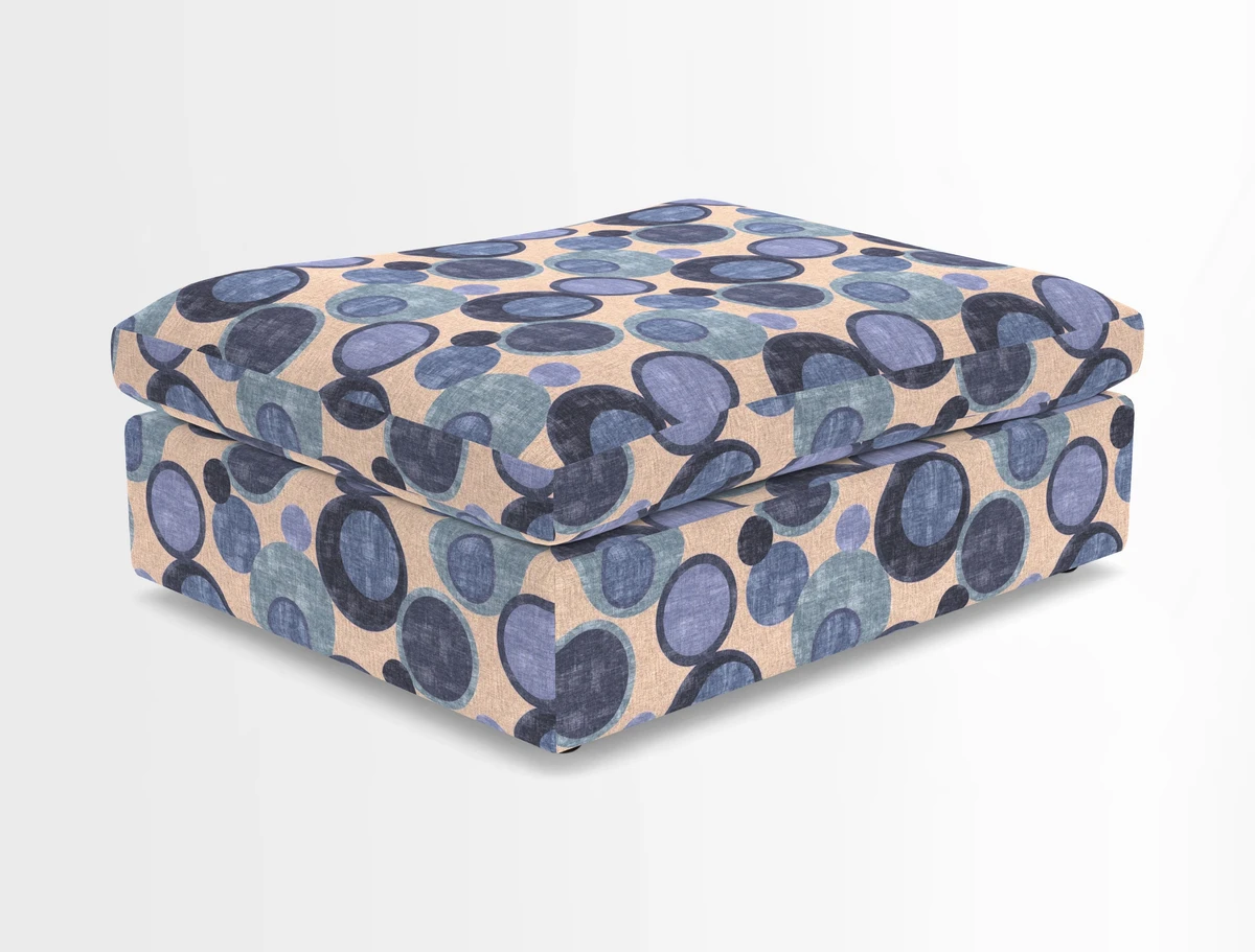 Big Softie Footstool in Two Tone Plain Biscuit