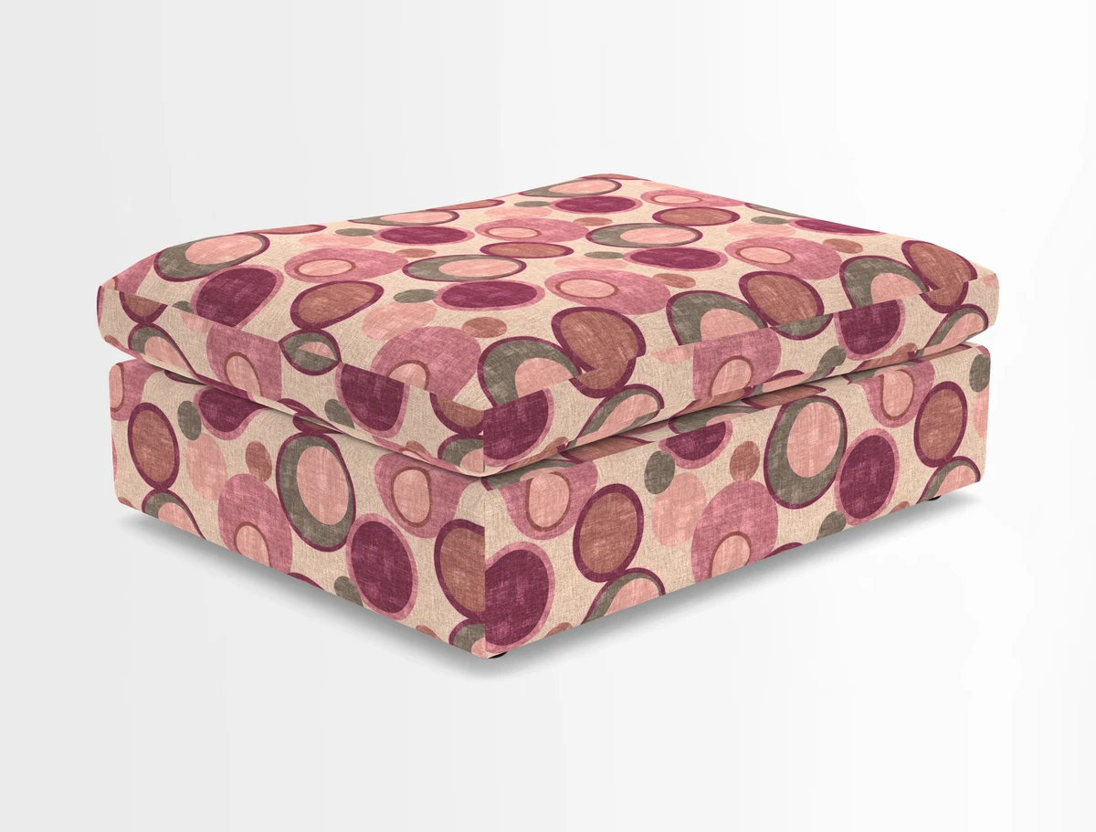Big Softie Footstool in Two Tone Plain Biscuit