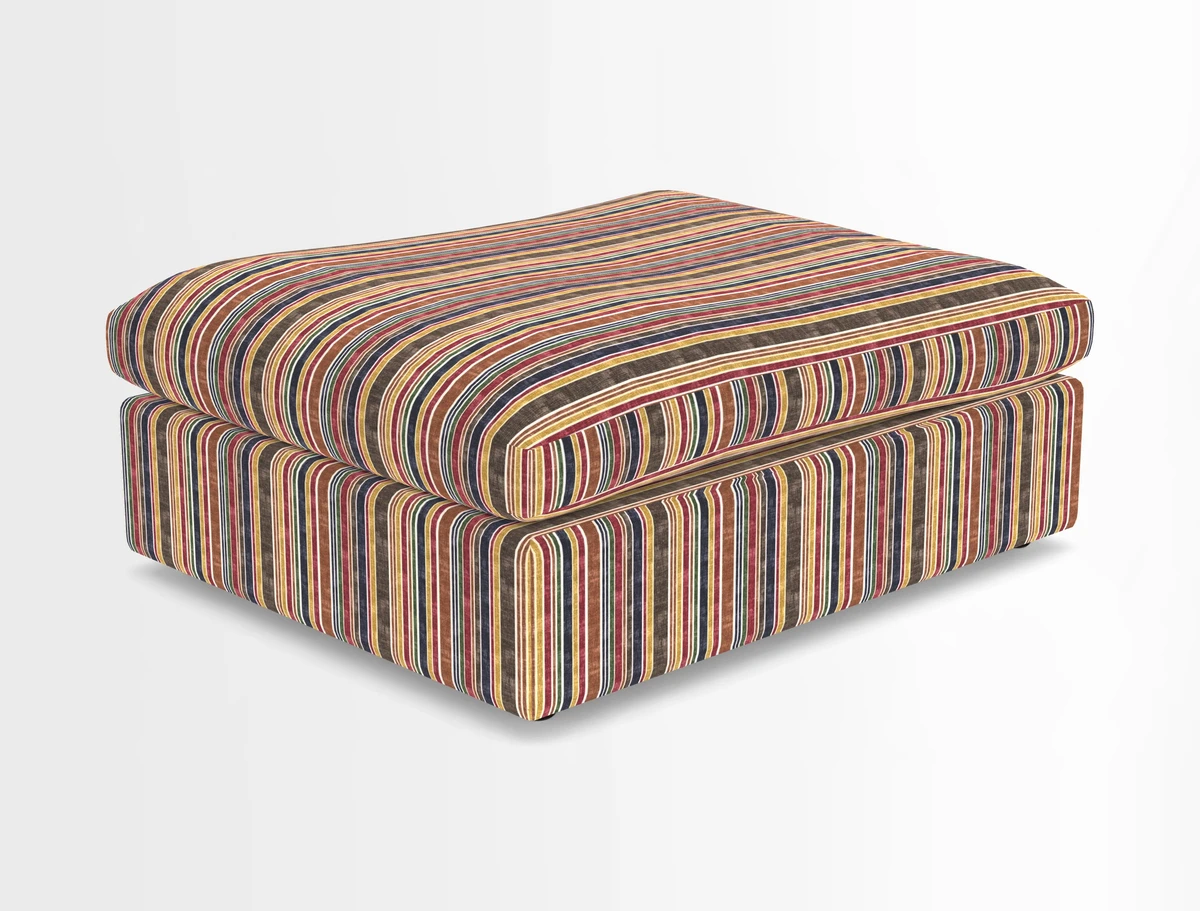 Big Softie Footstool in Two Tone Plain Biscuit