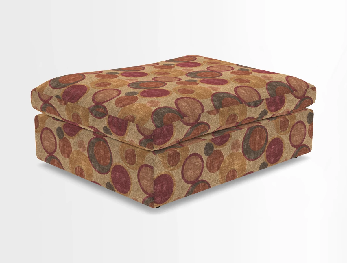 Big Softie Footstool in Two Tone Plain Biscuit