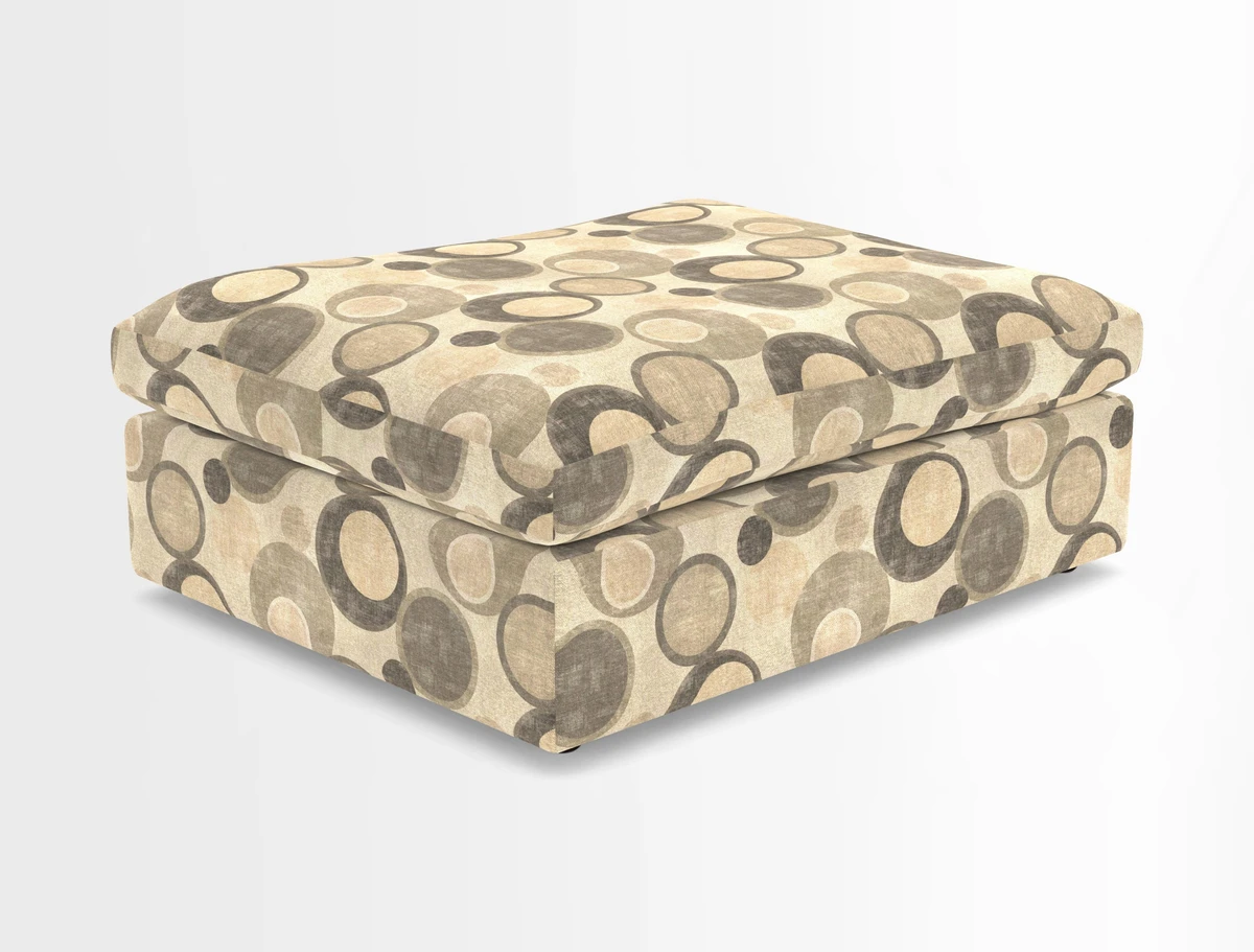 Big Softie Footstool in Two Tone Plain Biscuit