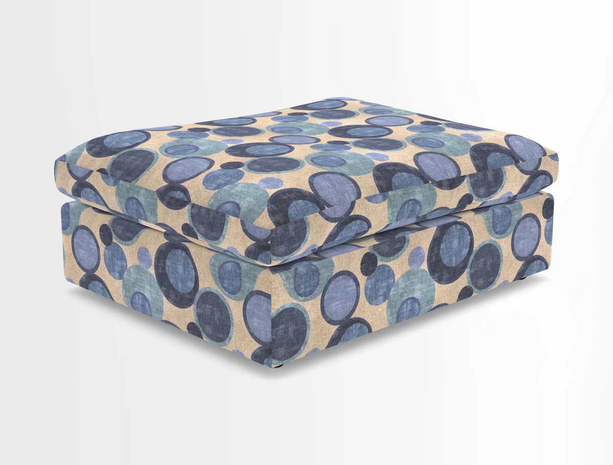 Big Softie Footstool in Two Tone Plain Biscuit