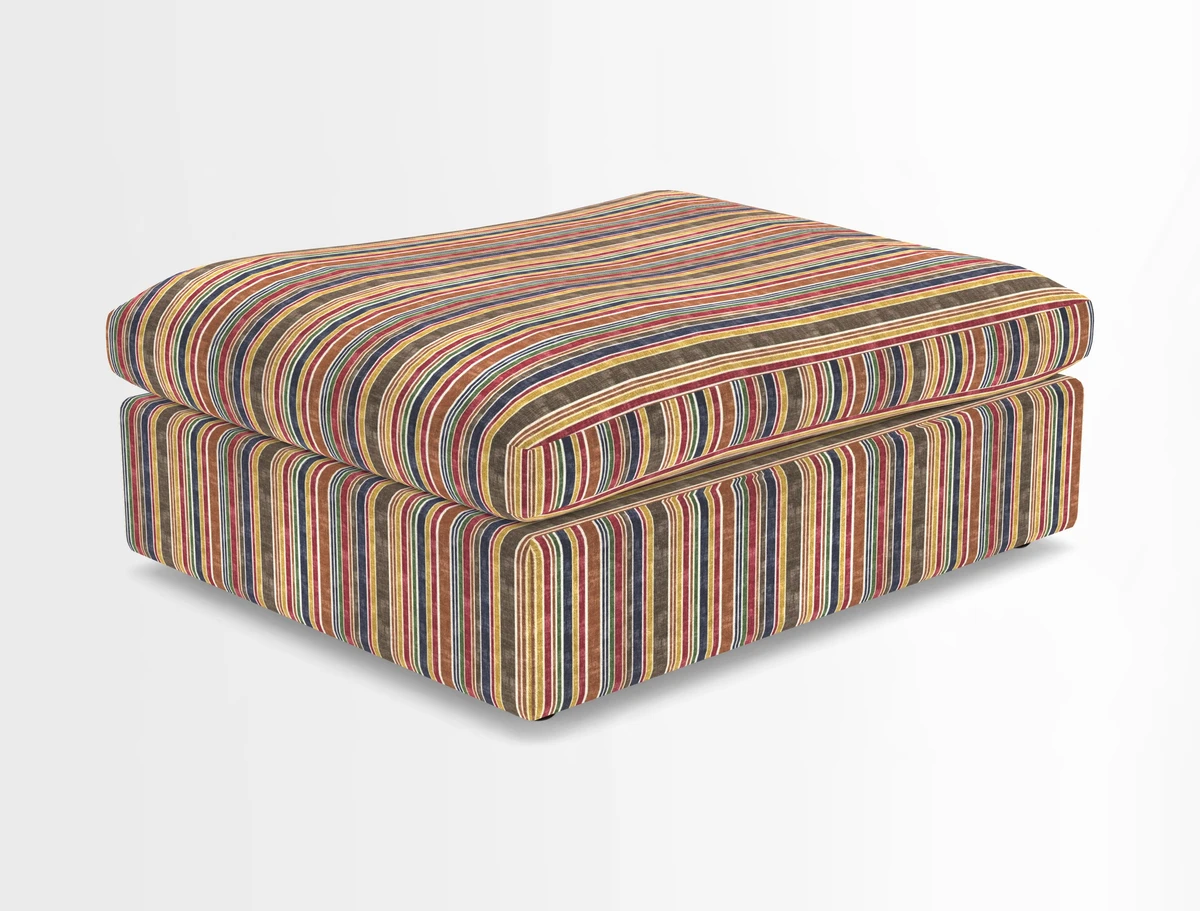 Big Softie Footstool in Two Tone Plain Biscuit