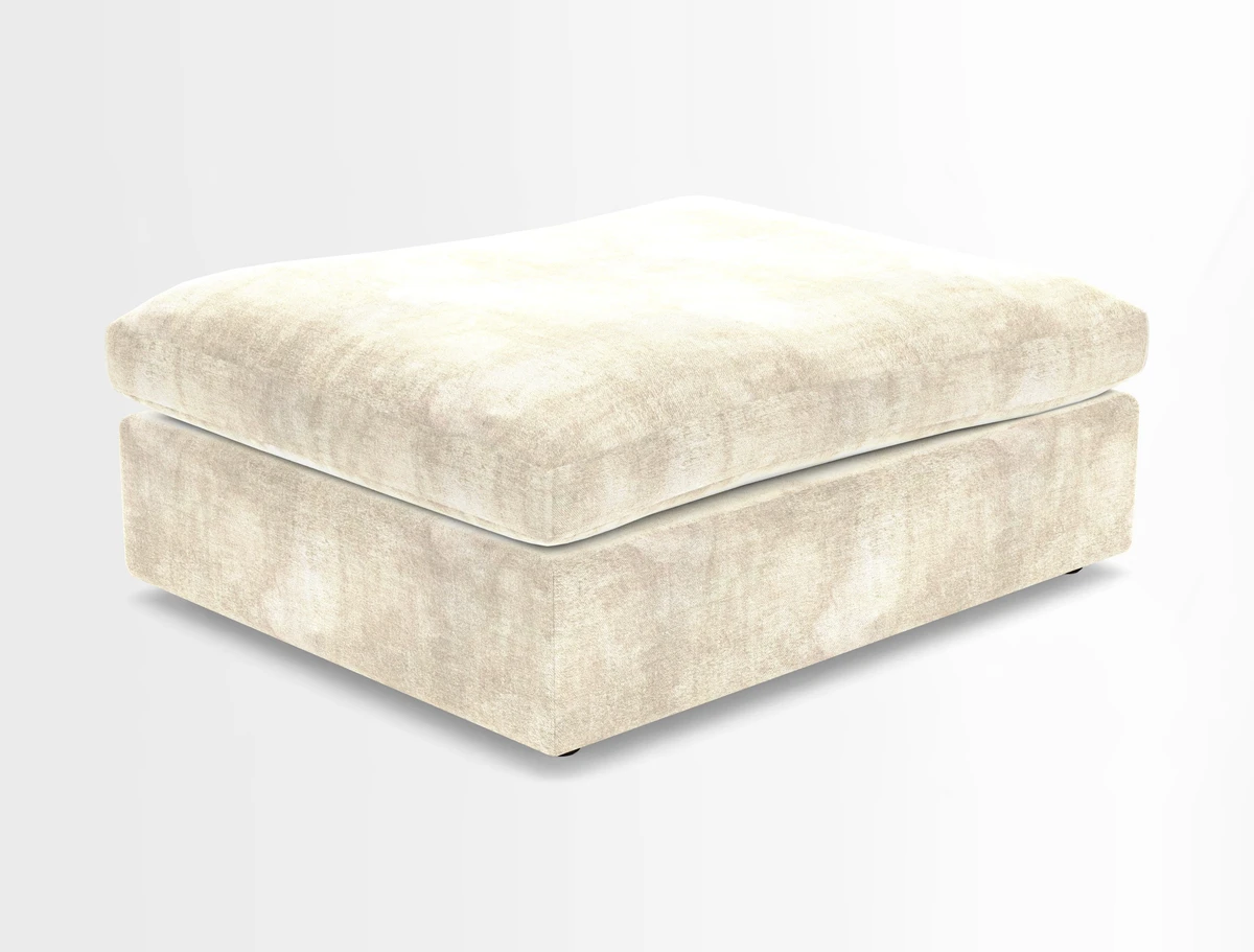 Big Softie Footstool in Two Tone Plain Biscuit
