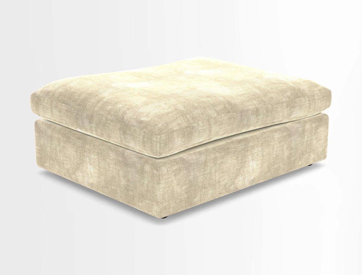 Big Softie Footstool in Two Tone Plain Biscuit
