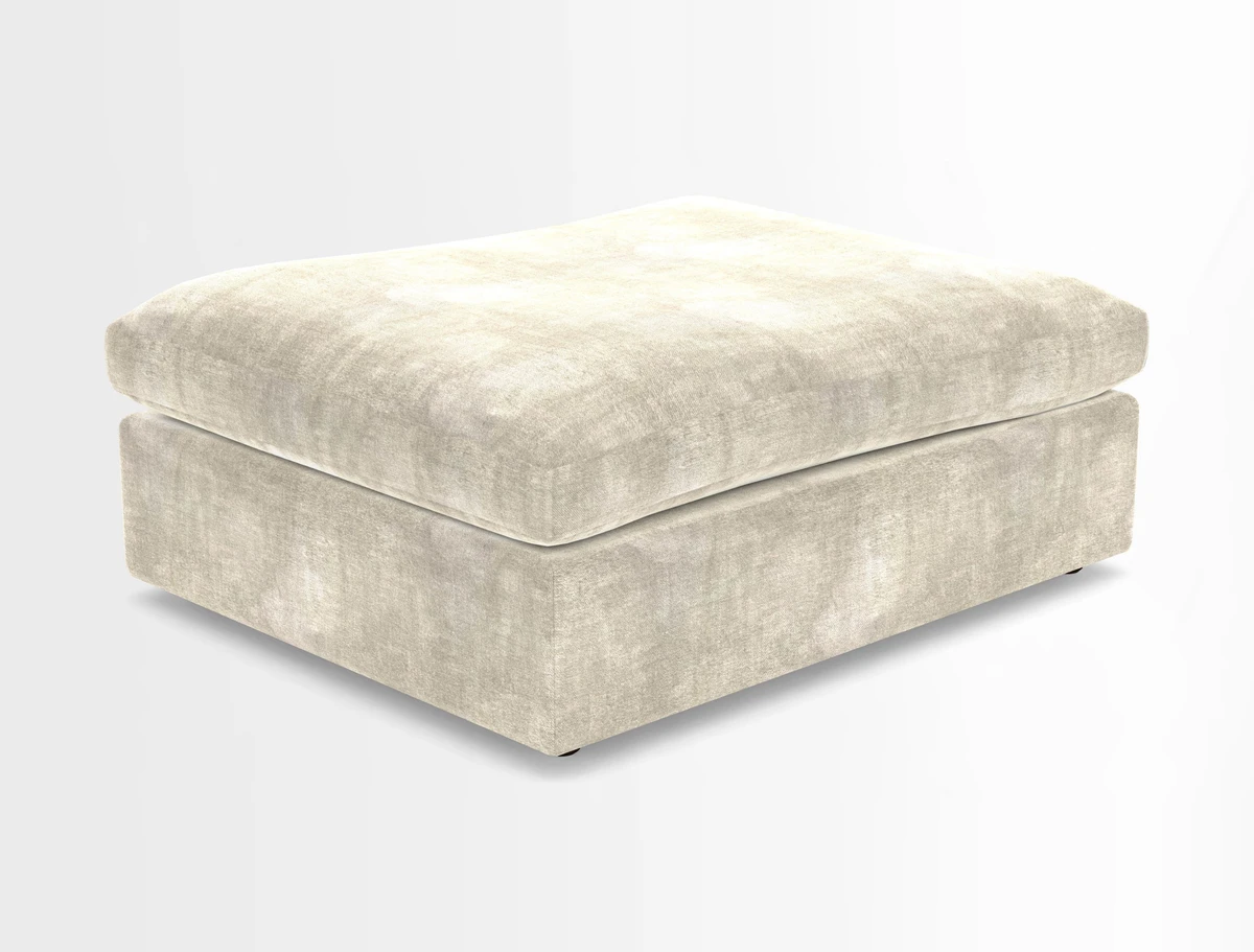Big Softie Footstool in Two Tone Plain Biscuit