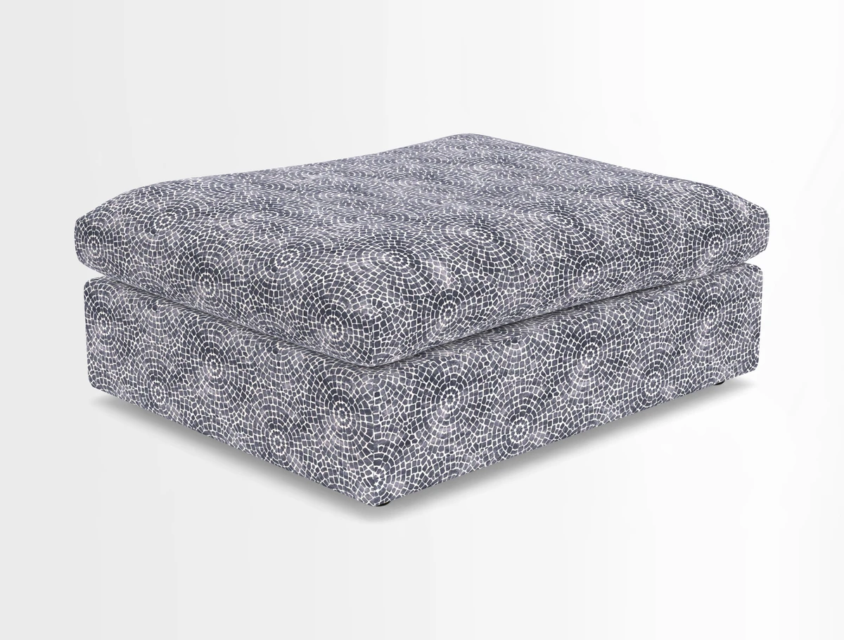Big Softie Footstool in Two Tone Plain Biscuit