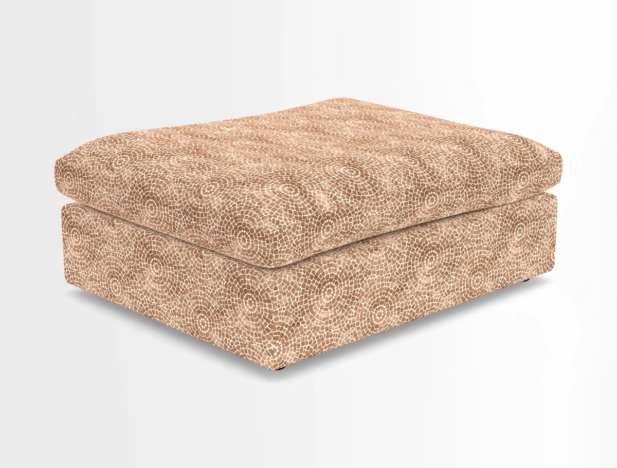 Big Softie Footstool in Two Tone Plain Biscuit