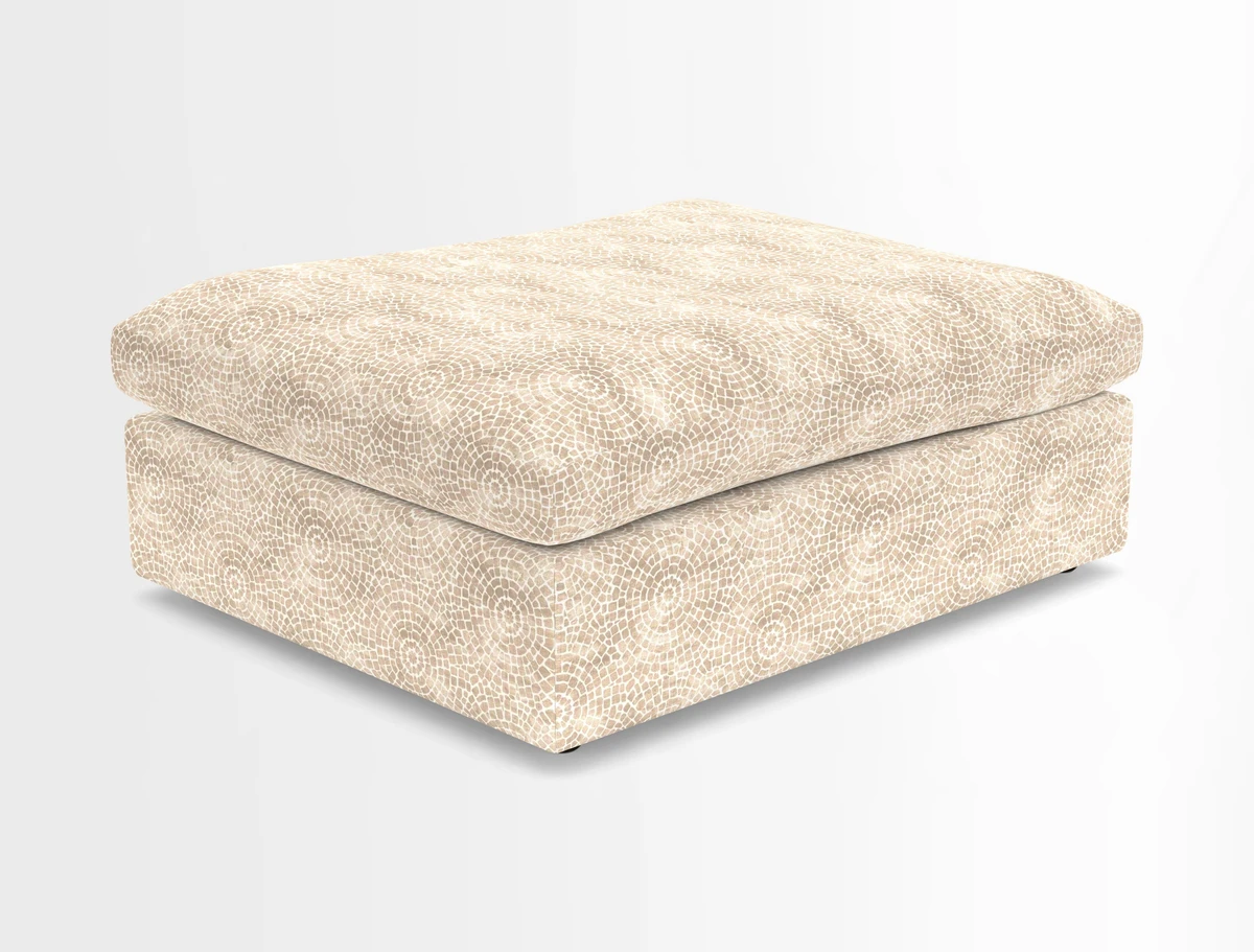 Big Softie Footstool in Two Tone Plain Biscuit