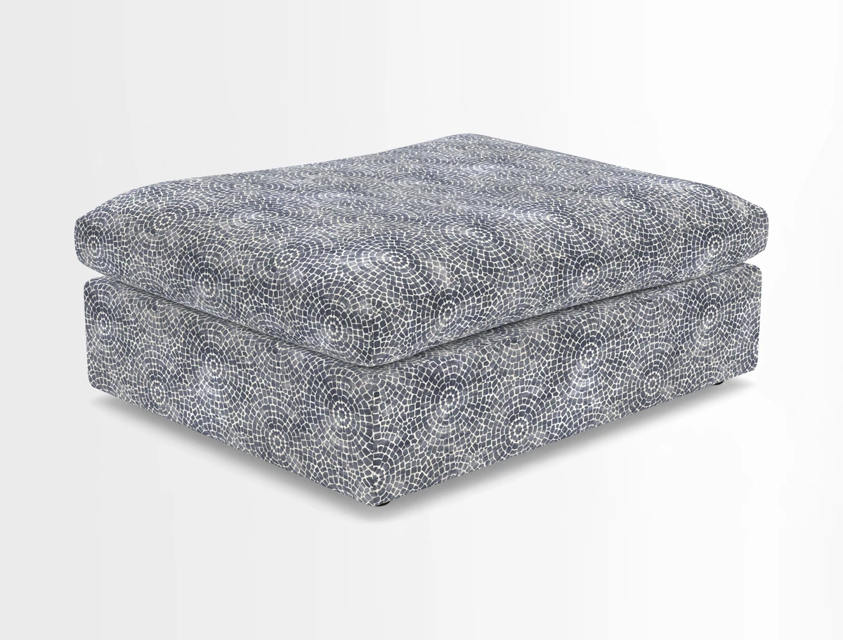 Big Softie Footstool in Two Tone Plain Biscuit