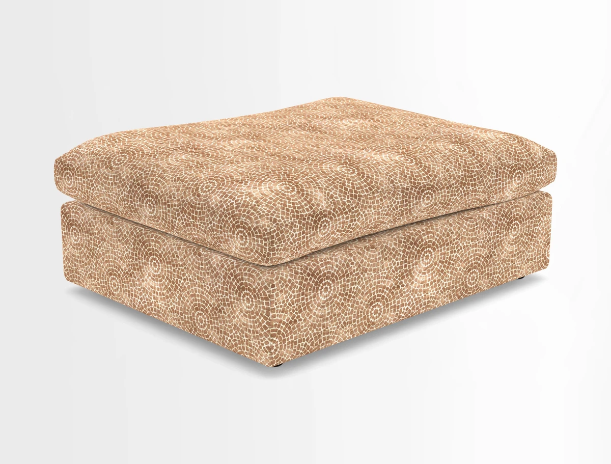 Big Softie Footstool in Two Tone Plain Biscuit