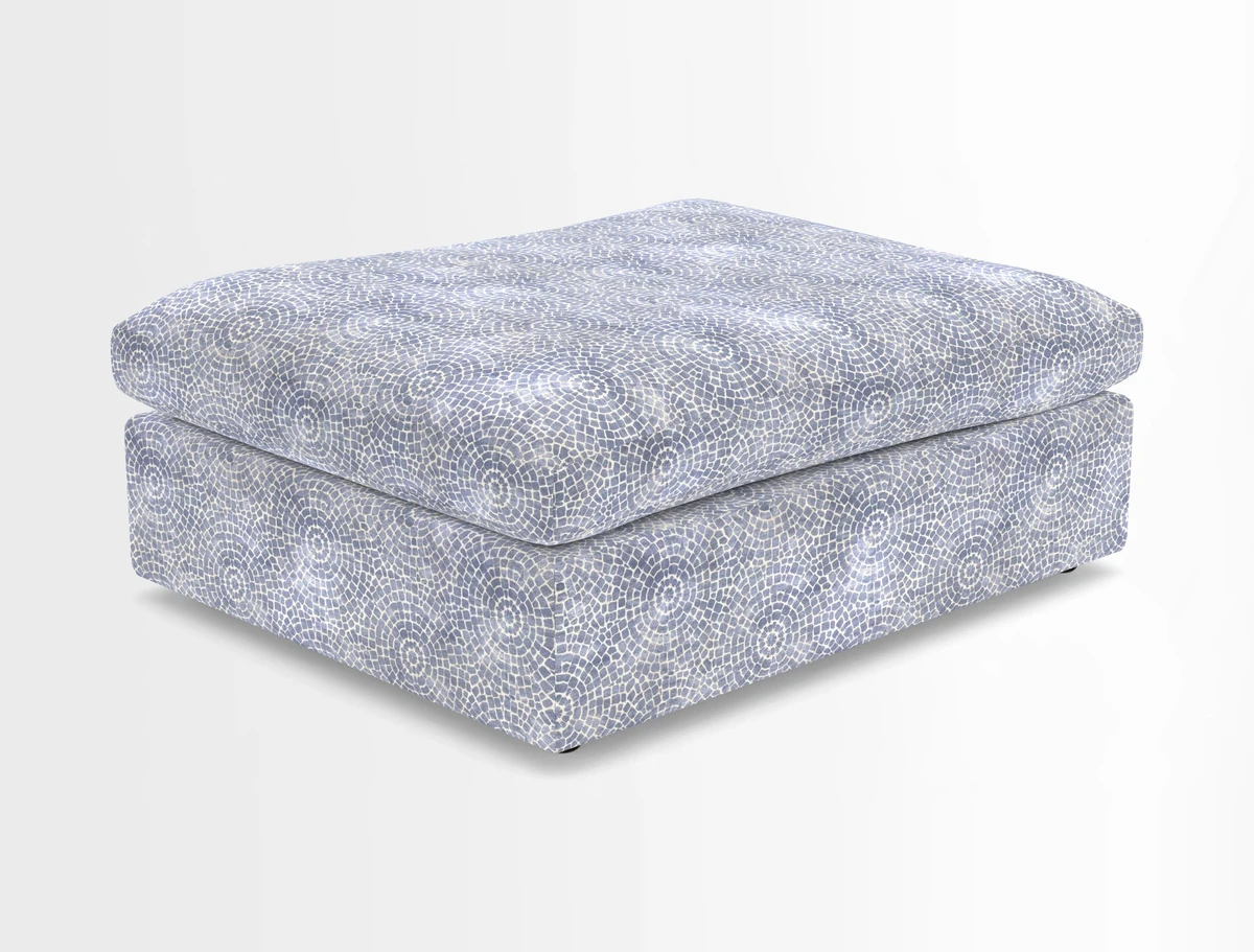 Big Softie Footstool in Two Tone Plain Biscuit
