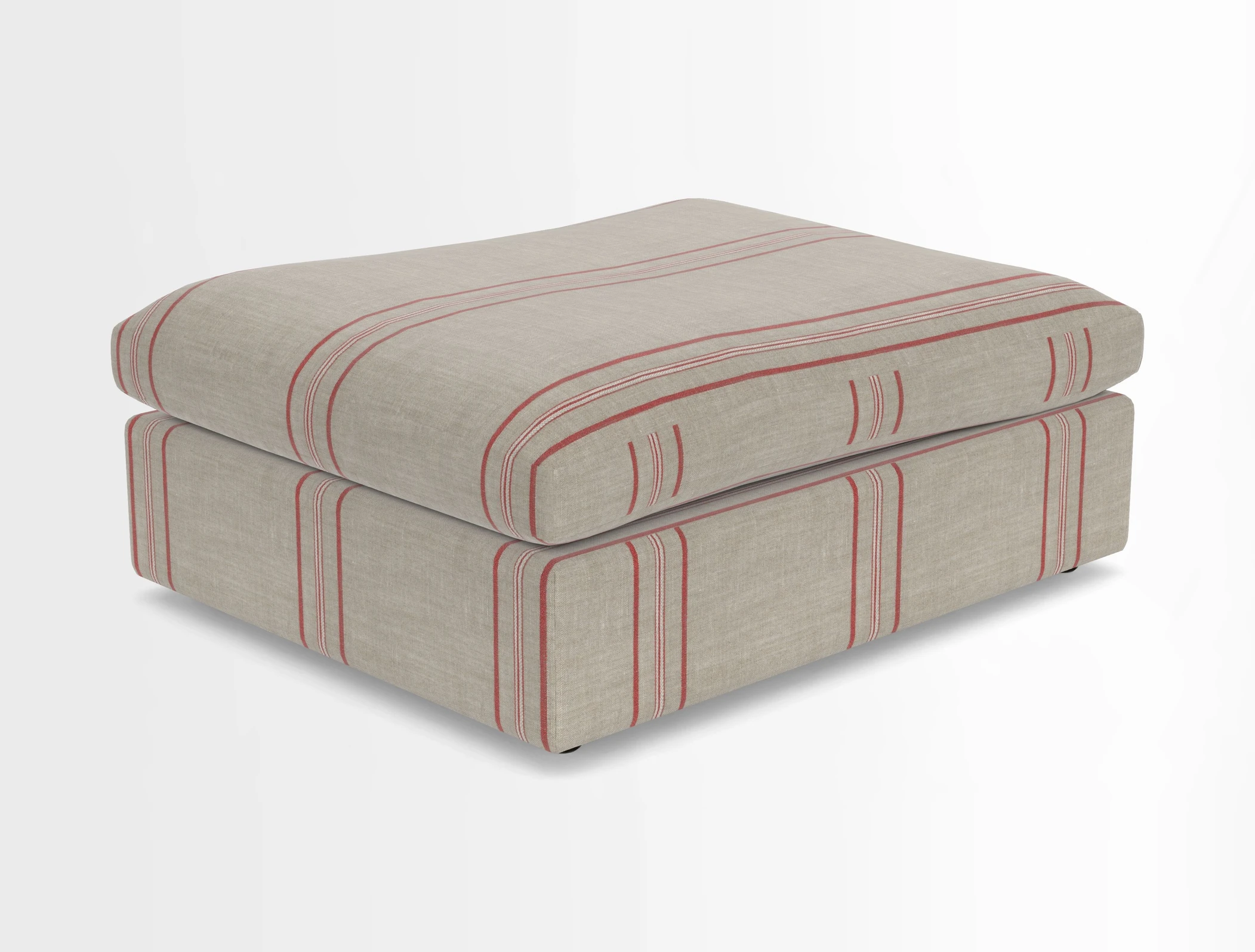Big Softie Footstool in Two Tone Plain Biscuit