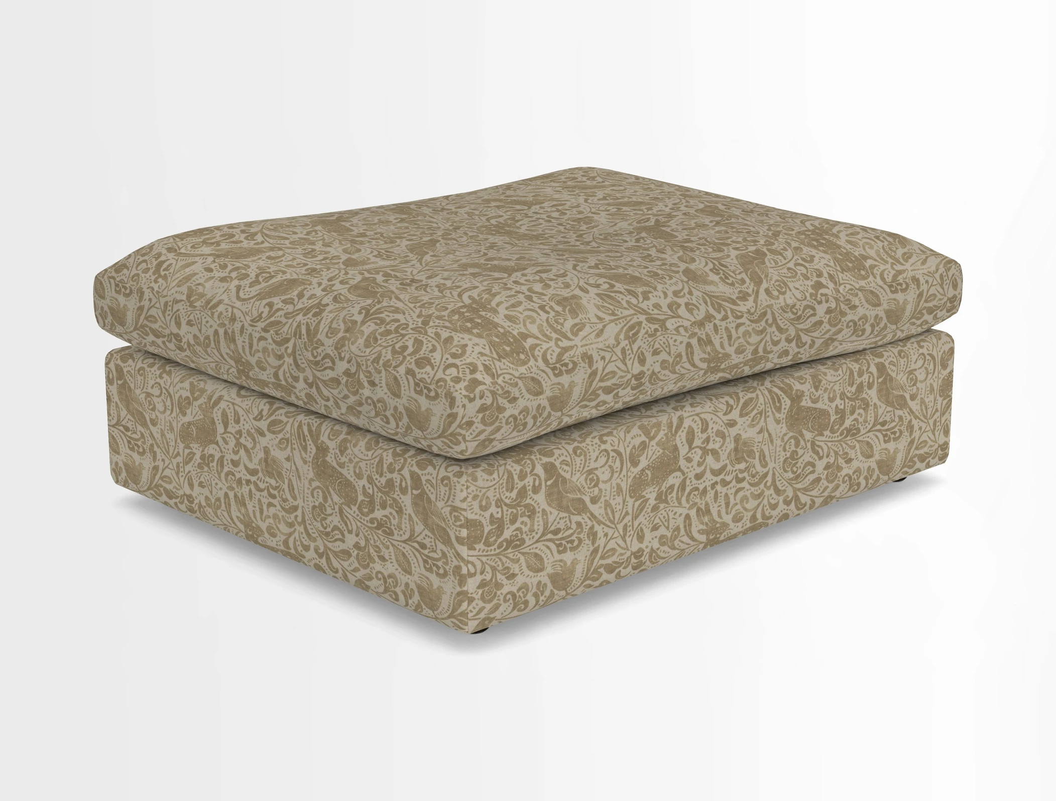 Big Softie Footstool in Two Tone Plain Biscuit