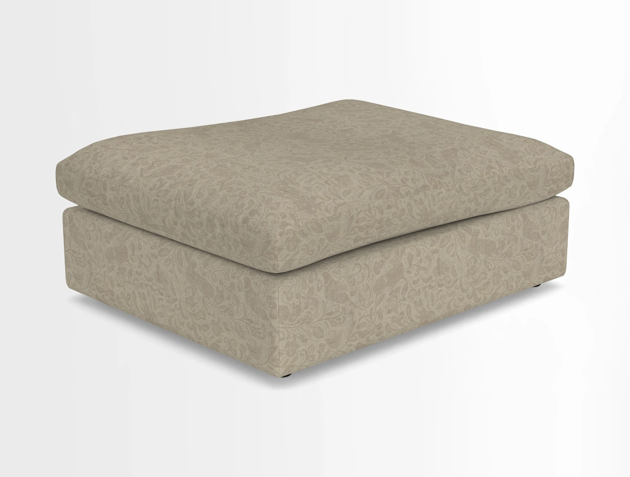 Big Softie Footstool in Two Tone Plain Biscuit